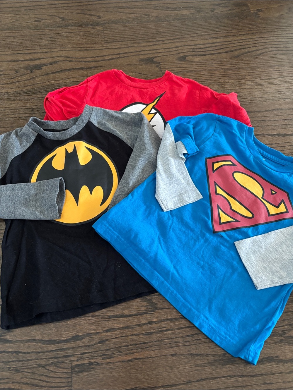 Kids Superhero Tees - Batman, Superman & Flash Graphic Shirts
